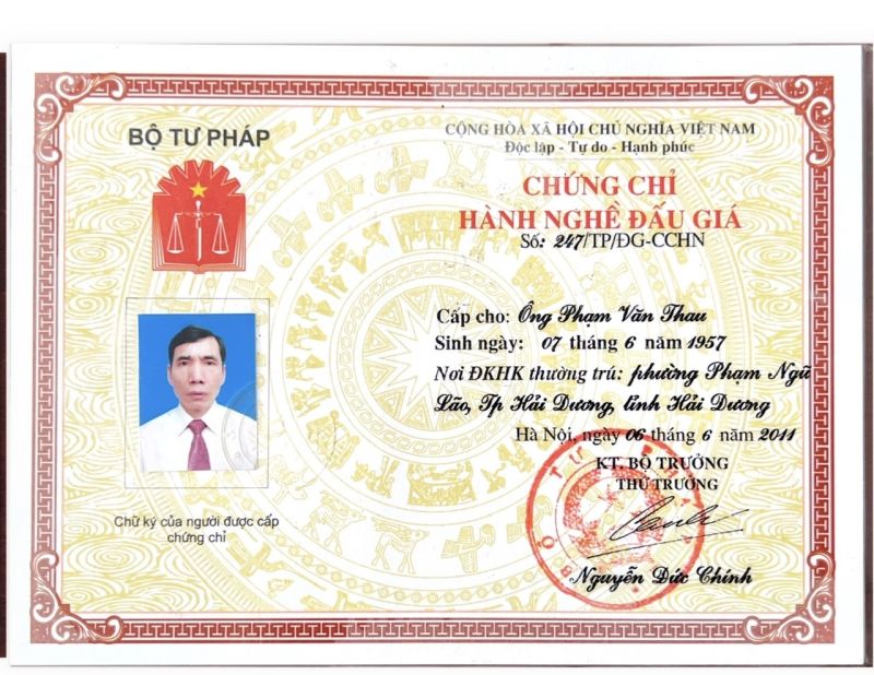 Đấu gi&aacute; vi&ecirc;n PHẠM VĂN THAU